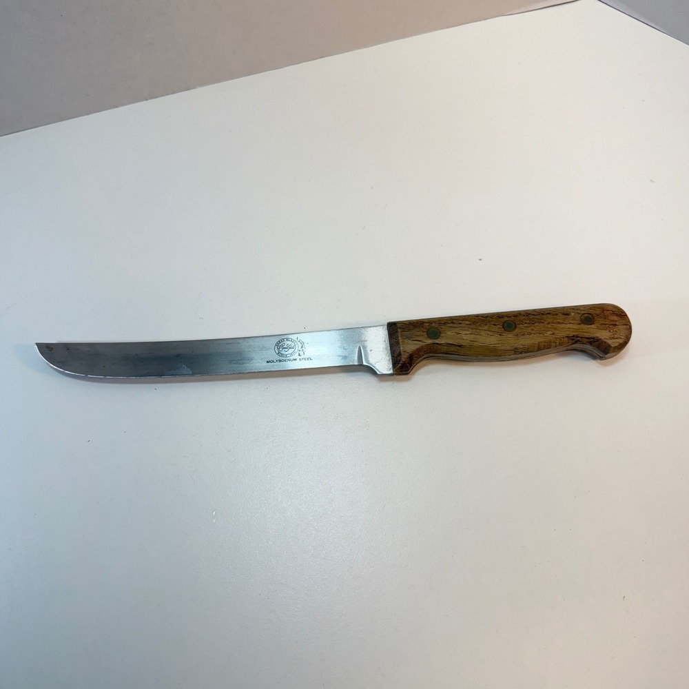 Carvel Hall Slicer Knife Molybdenum Steel Wood Handle 8 Inch Blade Japan